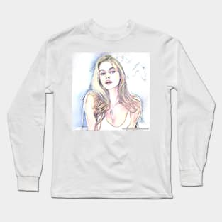 Portrait of Hailey Long Sleeve T-Shirt